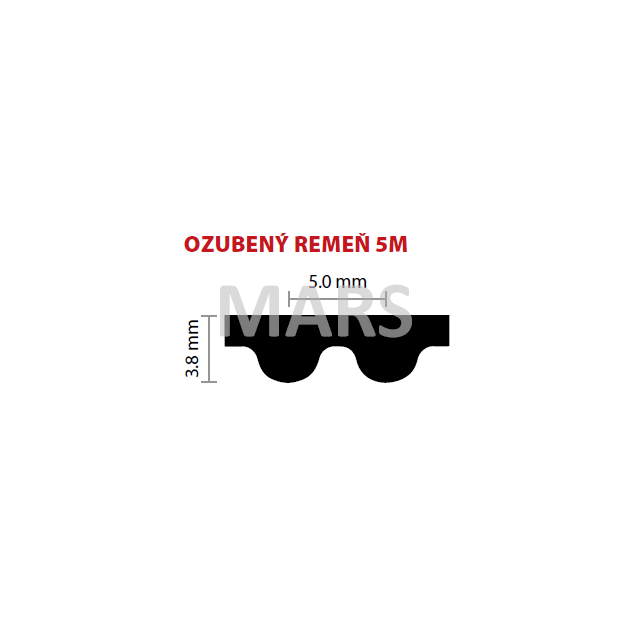 Ozubený remeň 5M 500 mm 11TX